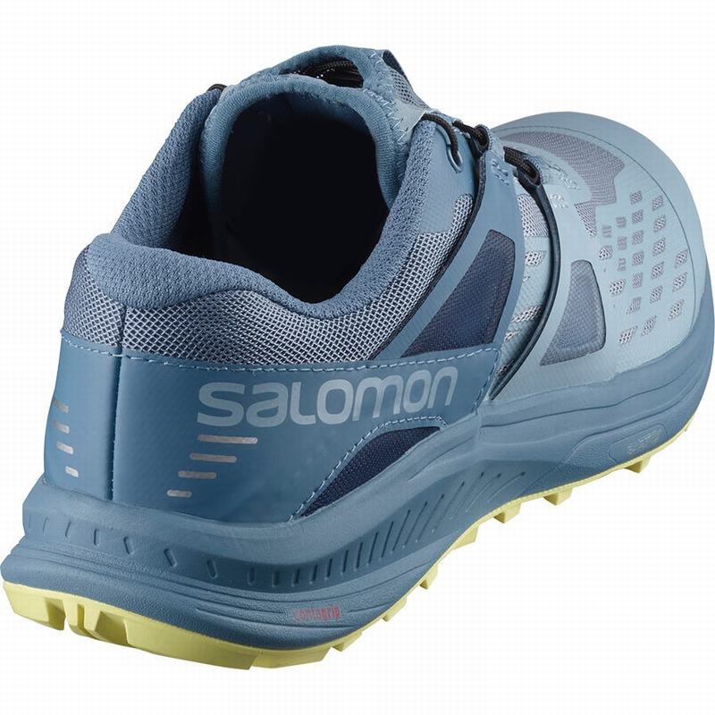 Women's Salomon ULTRA W /PRO Trail Running Shoes Grey Blue | LFIYEW-584