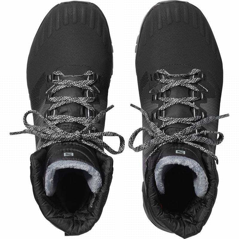 Women's Salomon VAYA BLAZE THINSULATE CLIMASALOMON WATERPROOF Winter Boots Black | 7182MUDYB