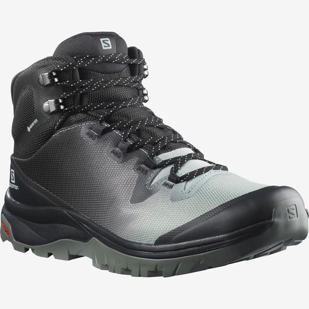 Women's Salomon VAYA MID GTX Hiking Shoes Gray | DRJNHL-041