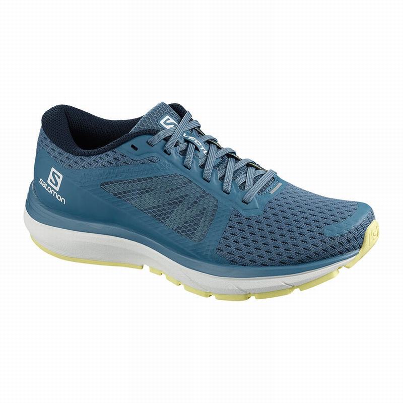 Women\'s Salomon VECTUR Running Shoes Blue / White | CRAKQO-631