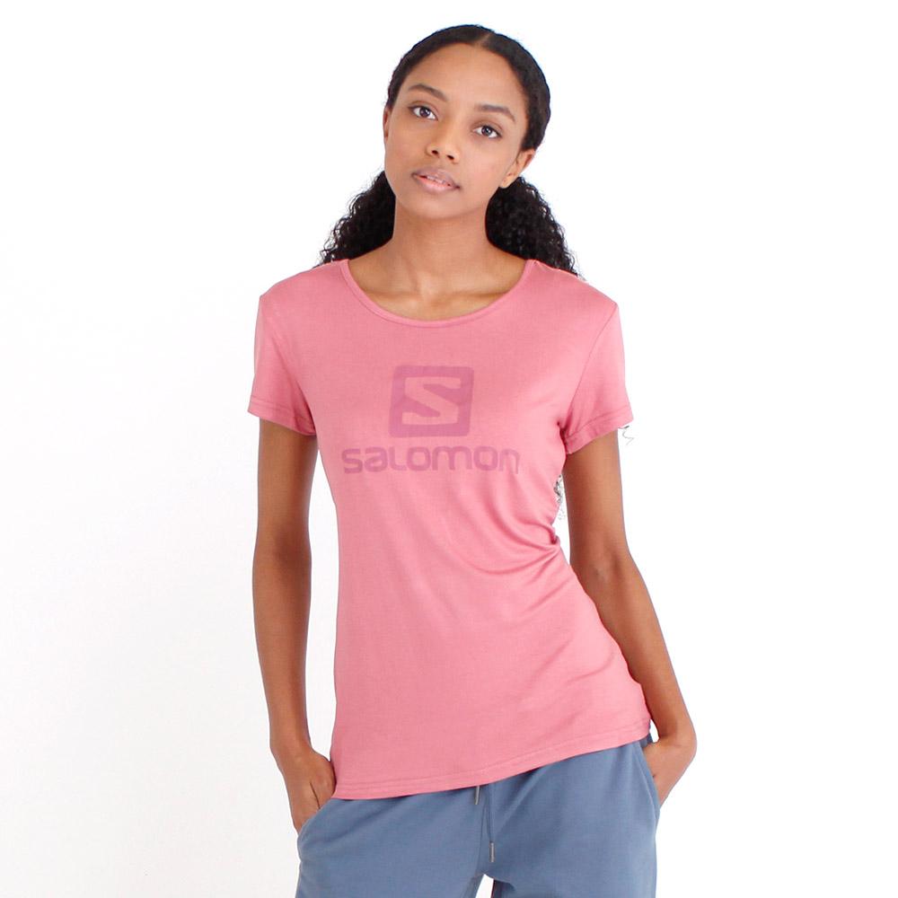 Women's Salomon WARRIOR SS TE W T Shirts Fuchsia | AGSJYK-759