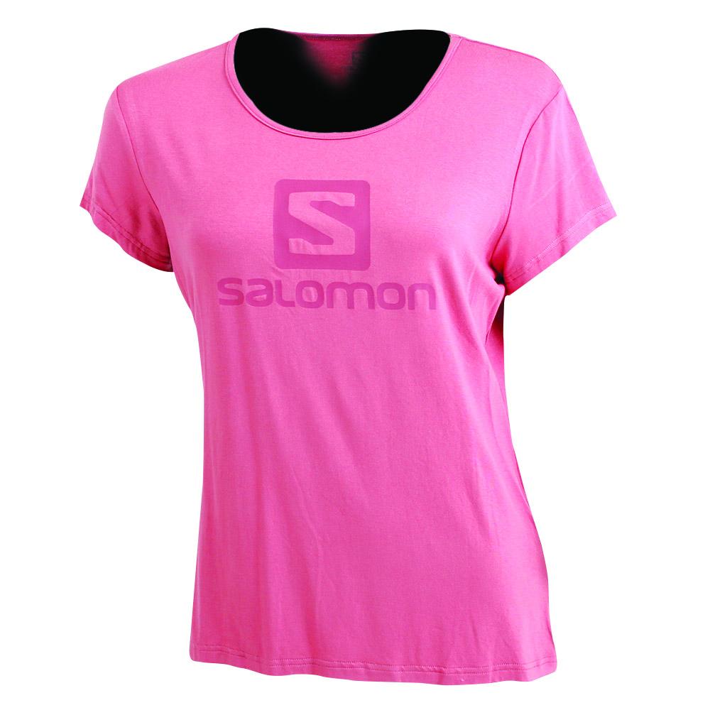 Women\'s Salomon WARRIOR SS TE W T Shirts Fuchsia | AGSJYK-759