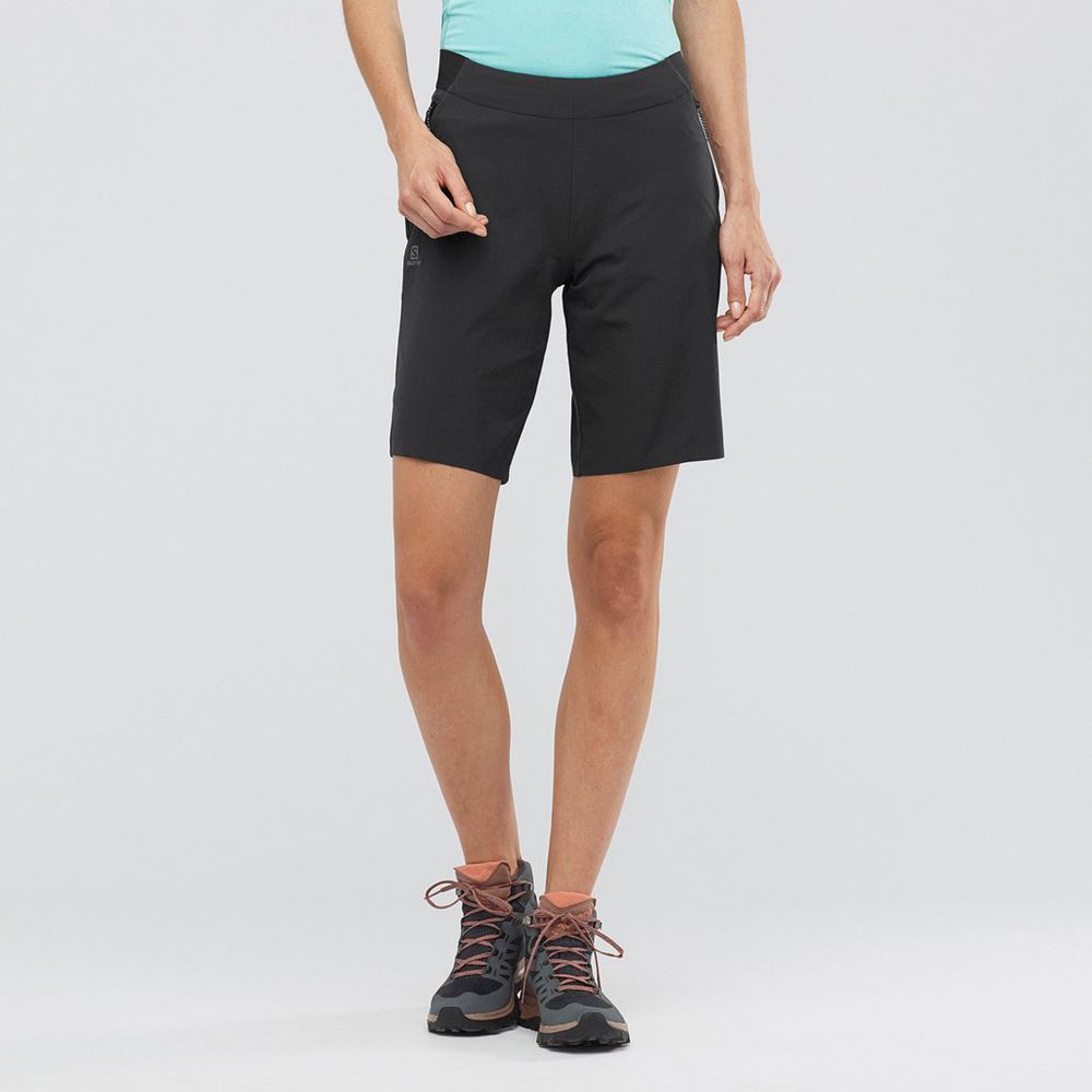 Women\'s Salomon WAYFARER PULL ON Shorts Black | KXFYUN-170