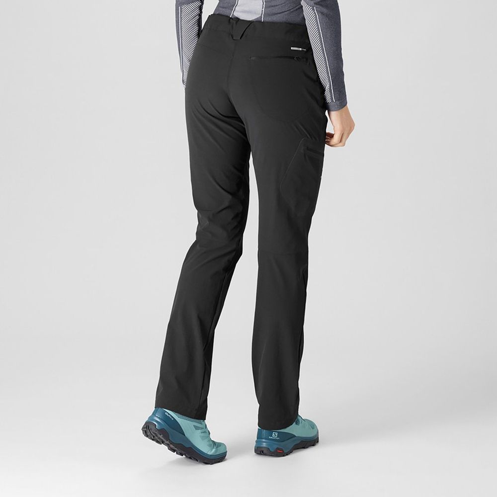 Women's Salomon WAYFARER STRAIGHT Pants Black | WFVXGT-219