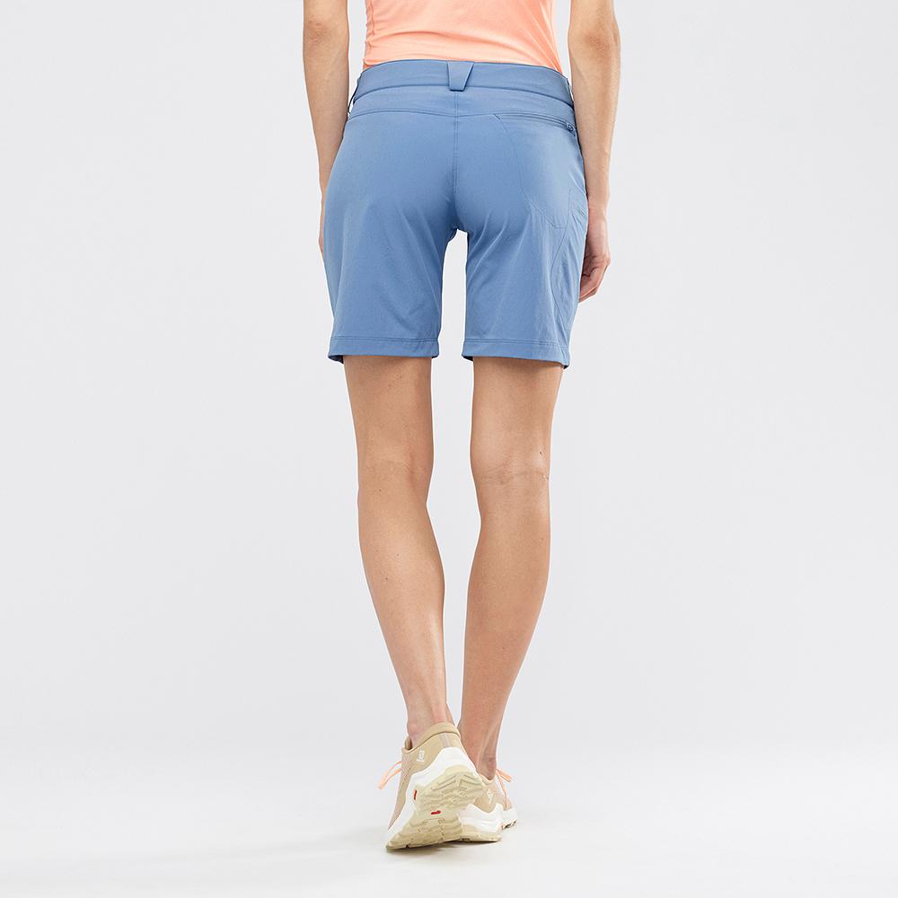 Women's Salomon WAYFARER W Shorts Blue | FLNUZK-159