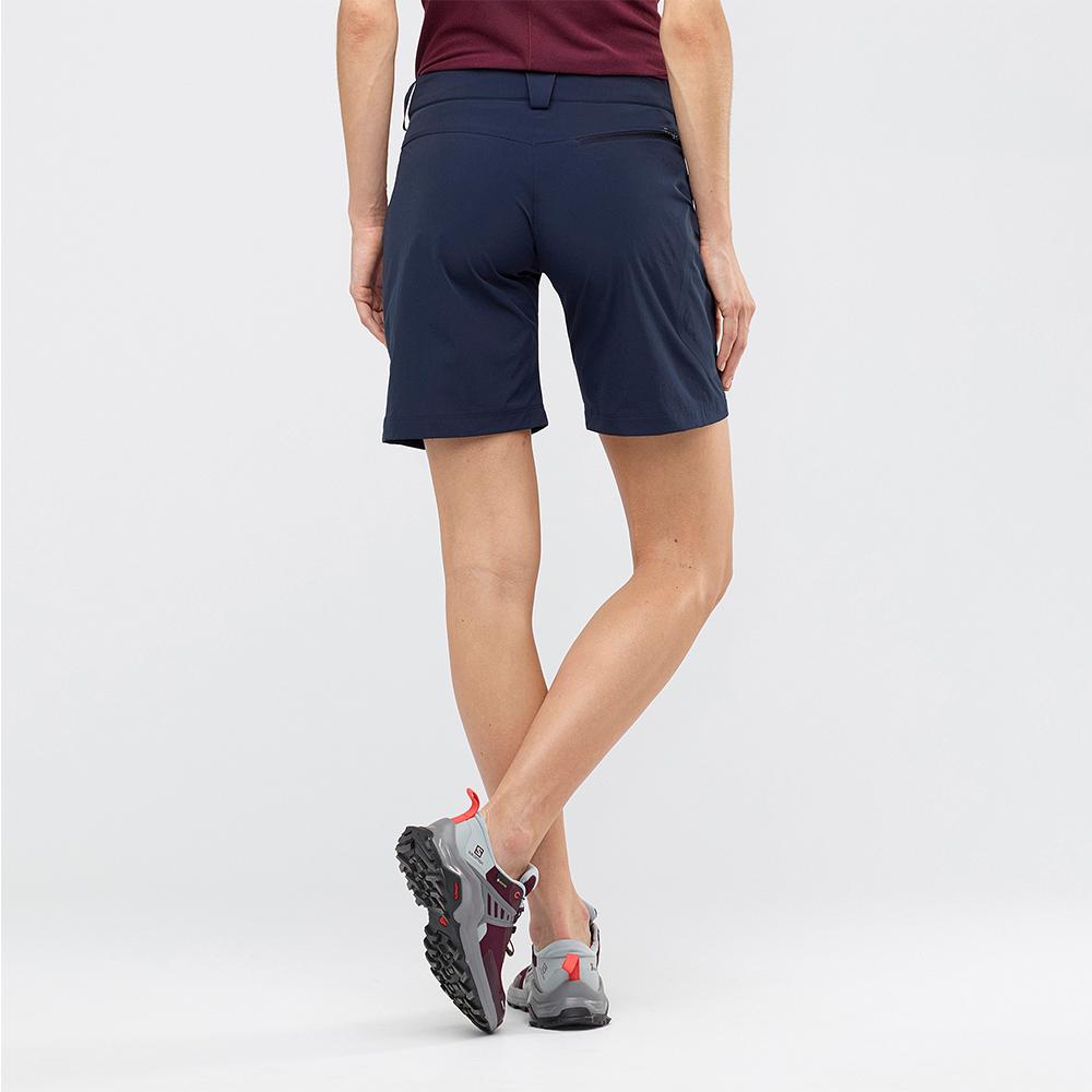 Women's Salomon WAYFARER W Shorts Navy | RNXUYQ-354