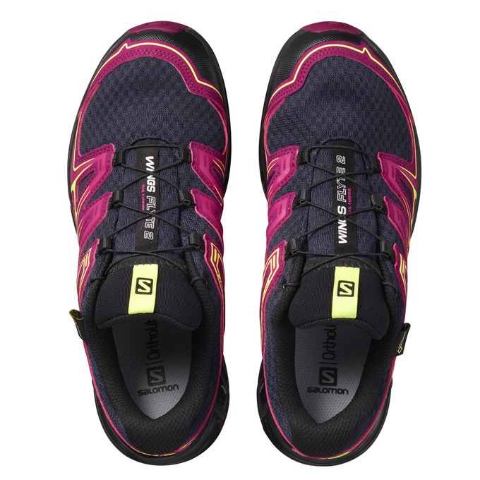 Women's Salomon WINGS FLYTE 2 GTX W Trail Running Shoes Pink / Navy | 4530WXBNZ