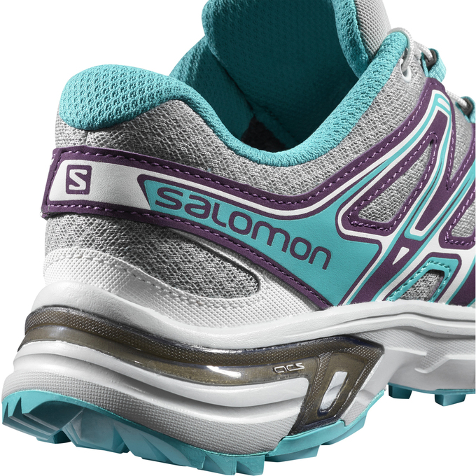 Women's Salomon WINGS FLYTE 2 W Trail Running Shoes Silver / Turquoise | 2371RVLFA