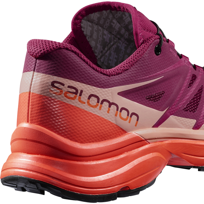 Women's Salomon WINGS PRO 3 W Trail Running Shoes Purple / Orange | 5630ICOTP