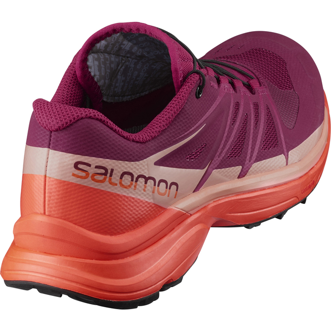 Women's Salomon WINGS PRO 3 W Trail Running Shoes Purple / Orange | 5630ICOTP