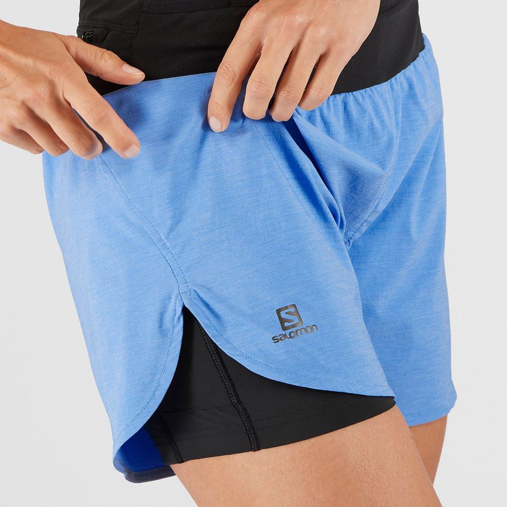 Women's Salomon XA 2IN1 Shorts Blue | CLAVSH-026