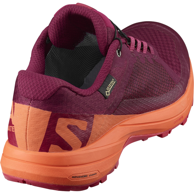 Women's Salomon XA ELEVATE GTX W Trail Running Shoes Dark Red / Orange | 8364FNOKJ