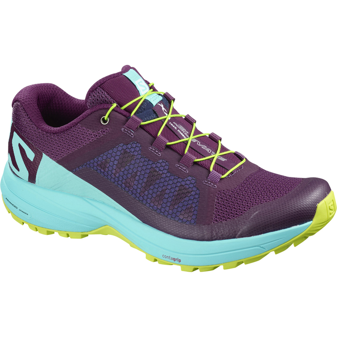 Women\'s Salomon XA ELEVATE W Trail Running Shoes Deep Purple / Blue | 6710BSHZM