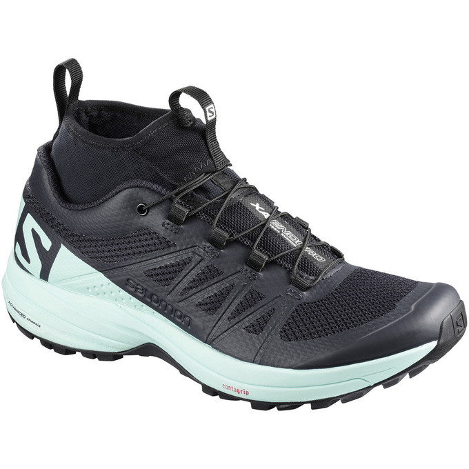 Women\'s Salomon XA ENDURO W Trail Running Shoes Black / Light Blue | ULTXJZ-849