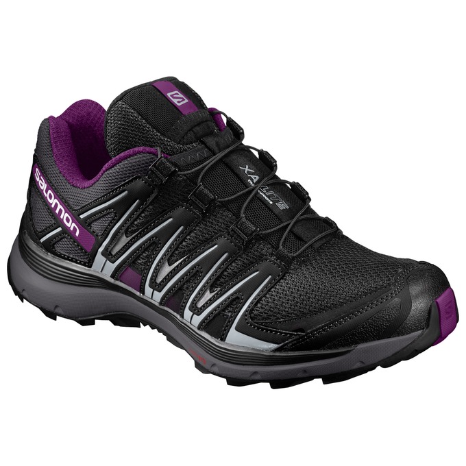 Women\'s Salomon XA LITE W Trail Running Shoes Black / Purple | 0813FOPDA