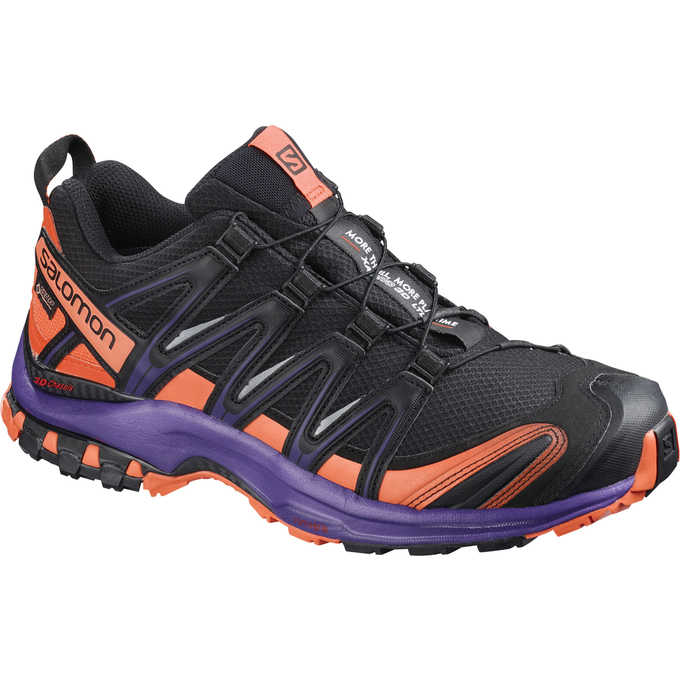 Women\'s Salomon XA PRO 3D GTX LTD W Trail Running Shoes Black / Orange | 7240QPTWS