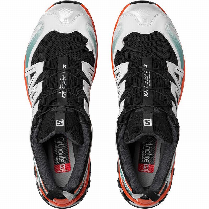 Women's Salomon XA PRO 3D Trail Running Shoes Black / Red Orange | 0957PIZXO