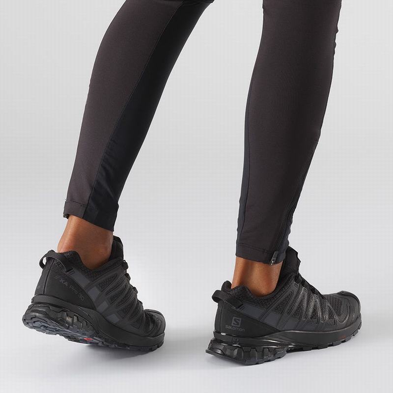 Women's Salomon XA PRO 3D V8 Hiking Shoes Black | RAGOZE-415