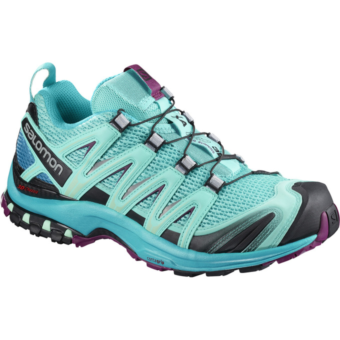 Women\'s Salomon XA PRO 3D W Trail Running Shoes Blue | 0625UZTMQ