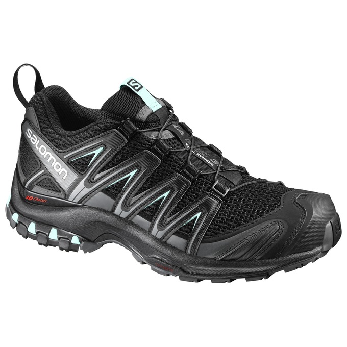 Women\'s Salomon XA PRO 3D W Trail Running Shoes Black | LPUVBZ-857