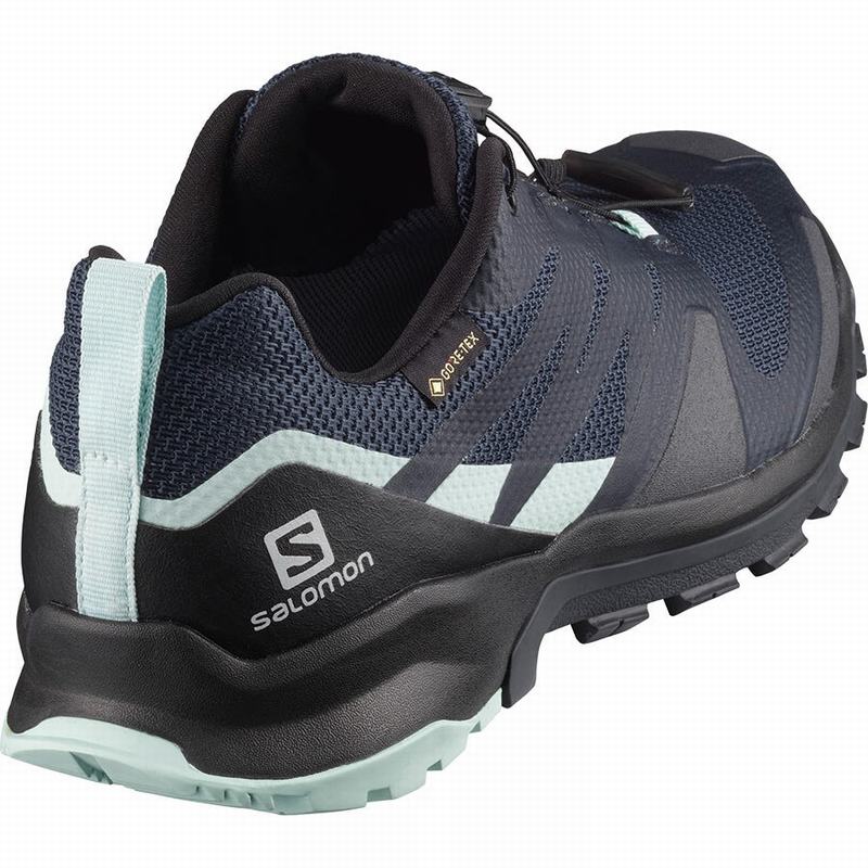 Women's Salomon XA ROGG GTX W Trail Running Shoes Navy / Black | 8527RGXUQ