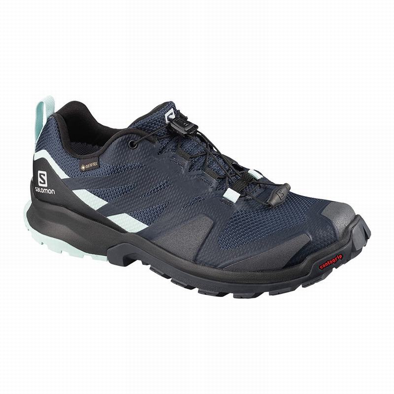 Women\'s Salomon XA ROGG GTX W Trail Running Shoes Navy / Black | 8527RGXUQ