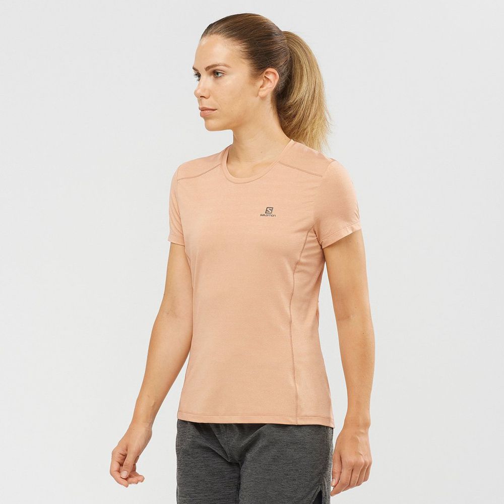 Women\'s Salomon XA T Shirts Beige | LWGRJS-584