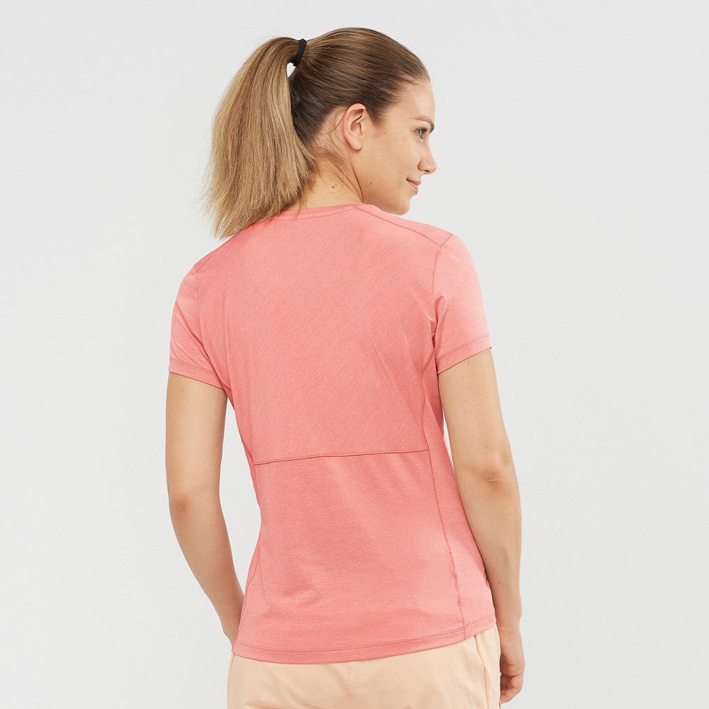 Women's Salomon XA W Short Sleeve T Shirts Coral | VPEXFO-628