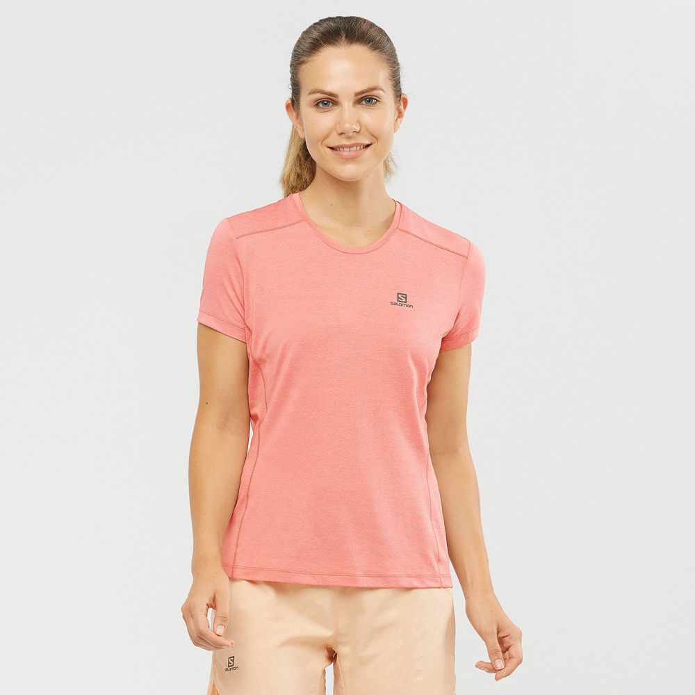 Women\'s Salomon XA W Short Sleeve T Shirts Coral | VPEXFO-628
