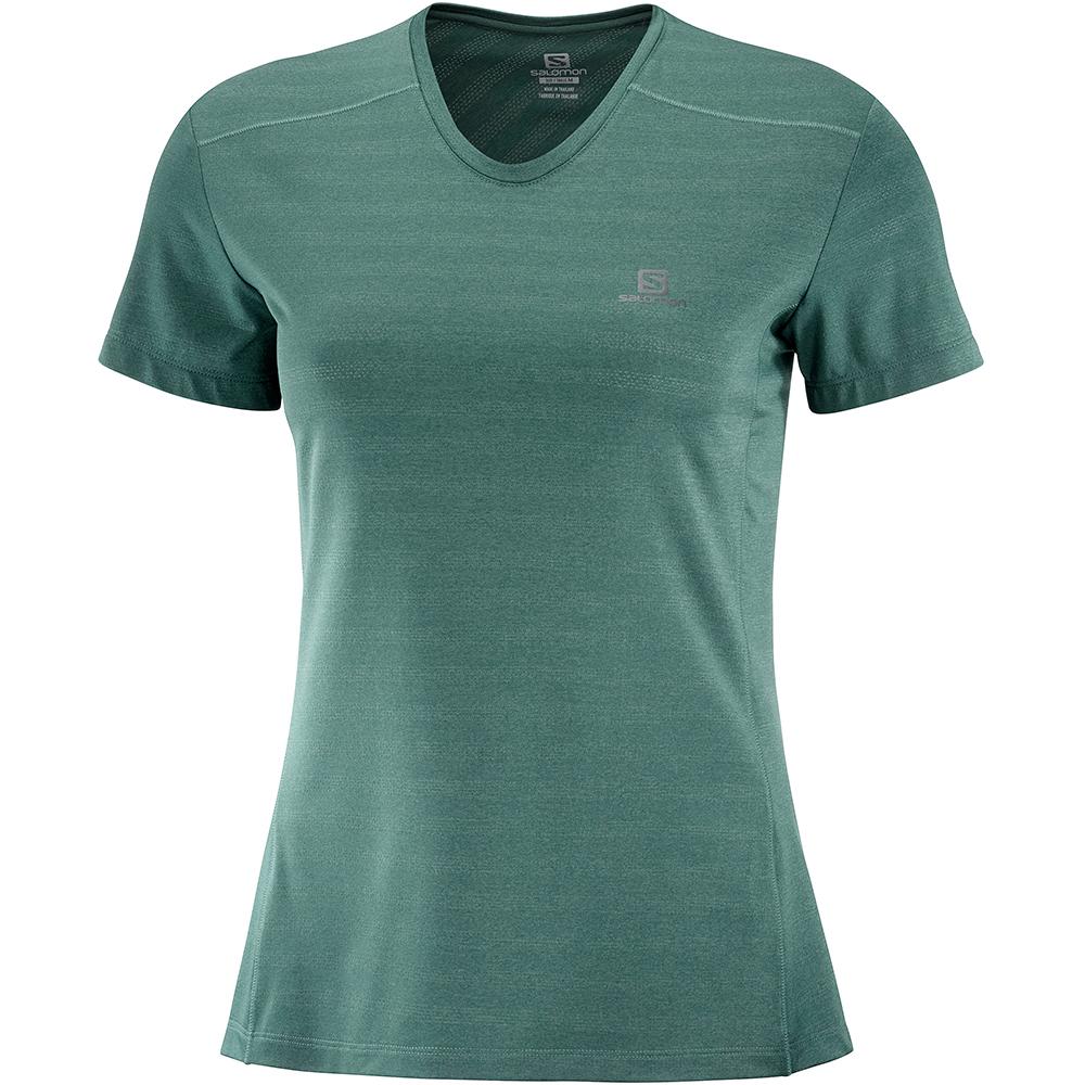 Women\'s Salomon XA W T Shirts Green | FRUMBE-905
