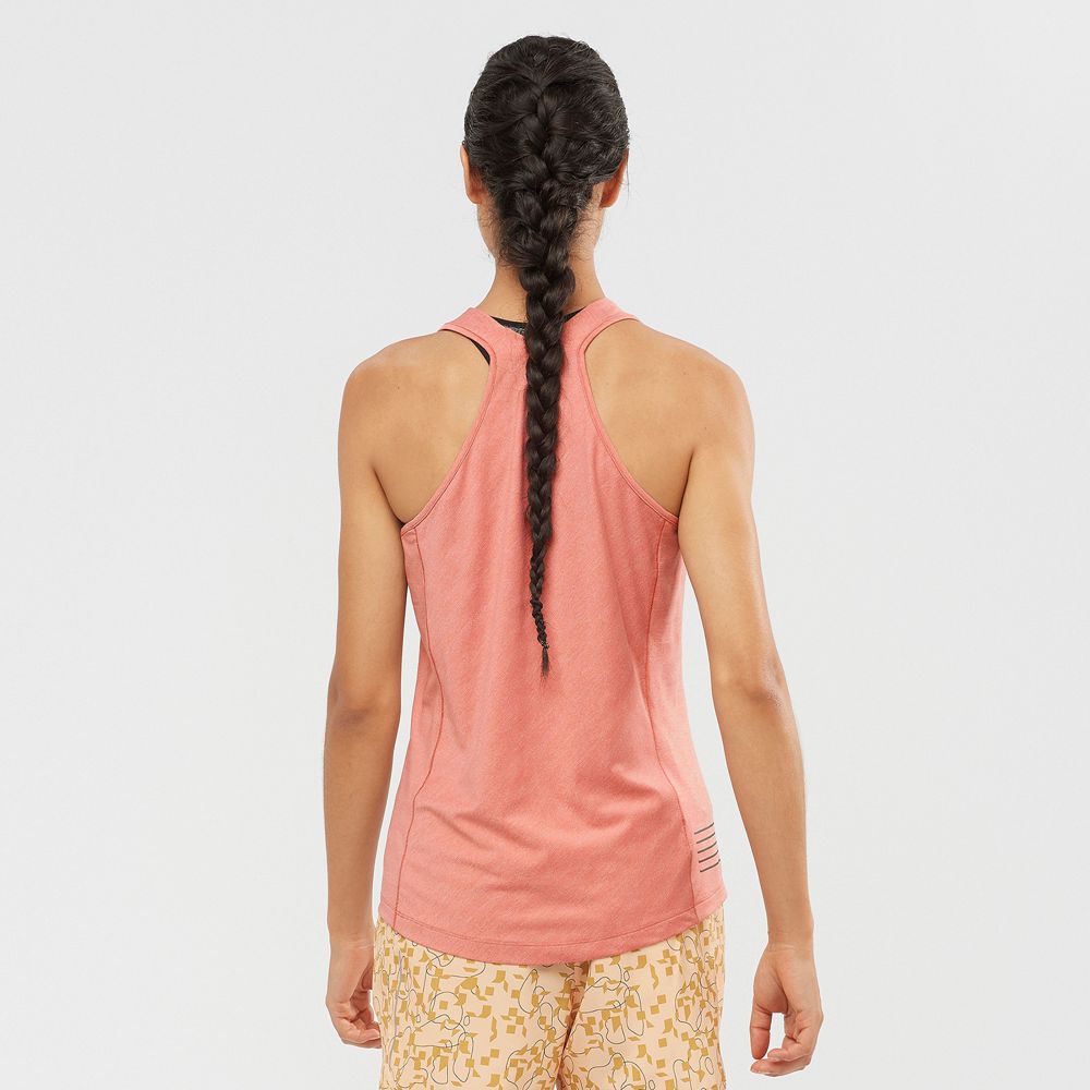 Women's Salomon XA W Tank Coral | RFWEGZ-546