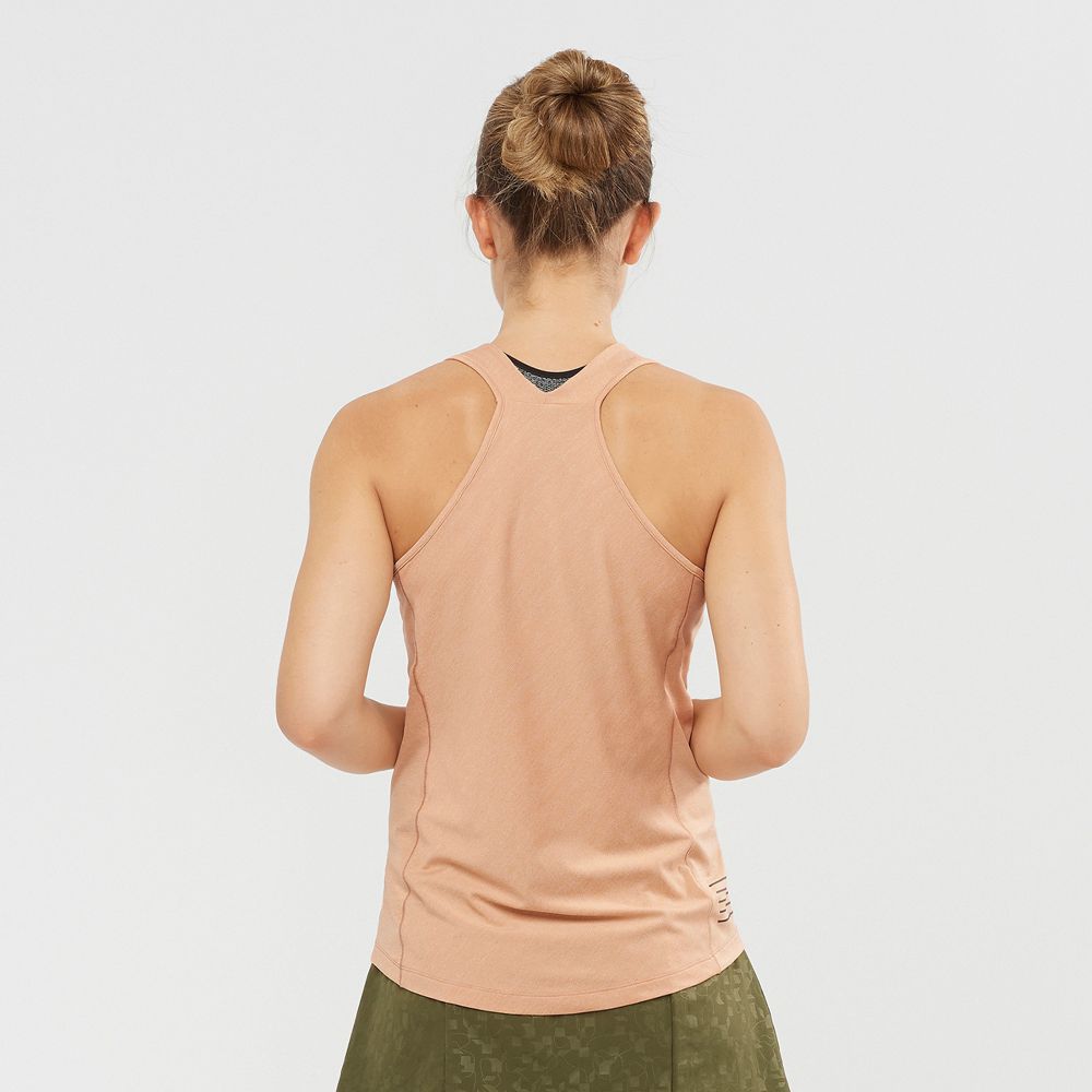 Women's Salomon XA W Tank Khaki | IBMFKN-409