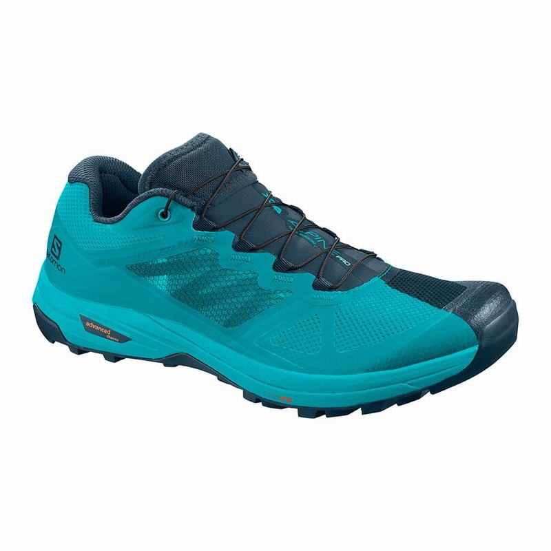 Women\'s Salomon X ALPINE W /PRO Hiking Shoes Turquoise / Blue | VGRAHY-945