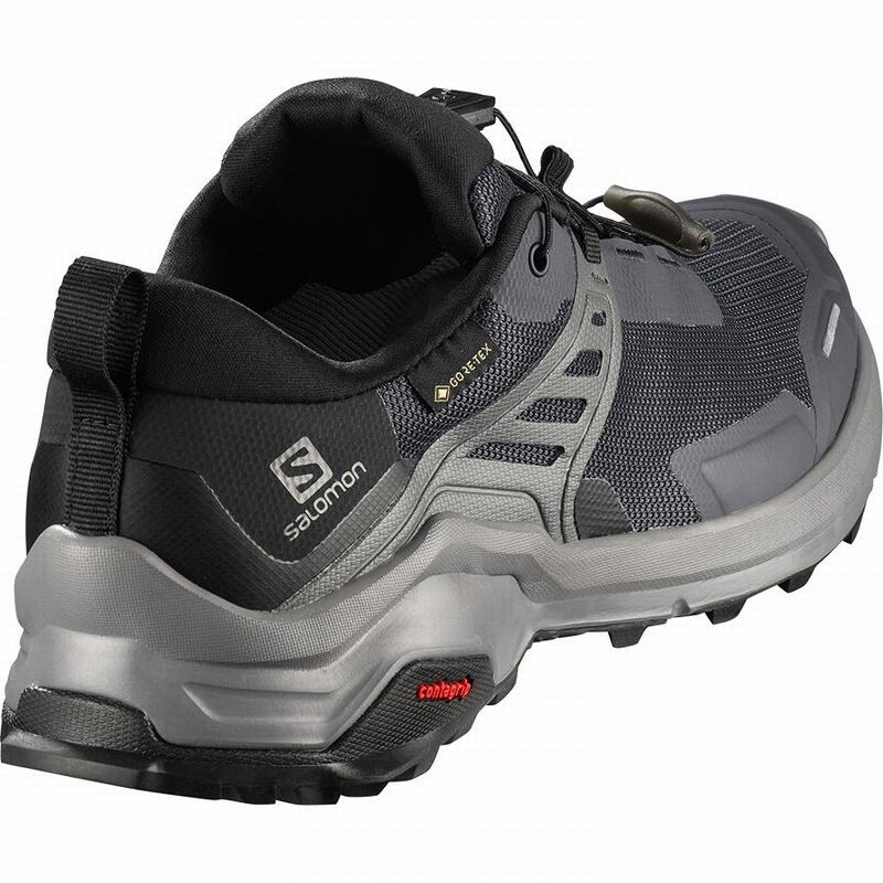 Women's Salomon X RAISE GORE-TEX Hiking Shoes Dark Blue / Black | XLDFQJ-256