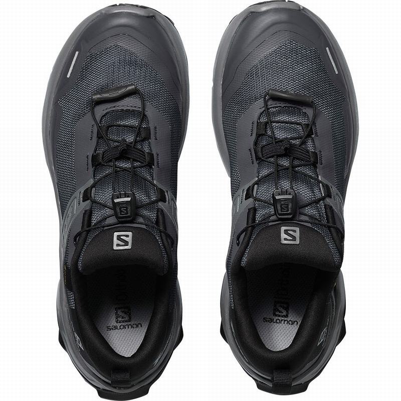 Women's Salomon X RAISE GORE-TEX Hiking Shoes Dark Blue / Black | XLDFQJ-256