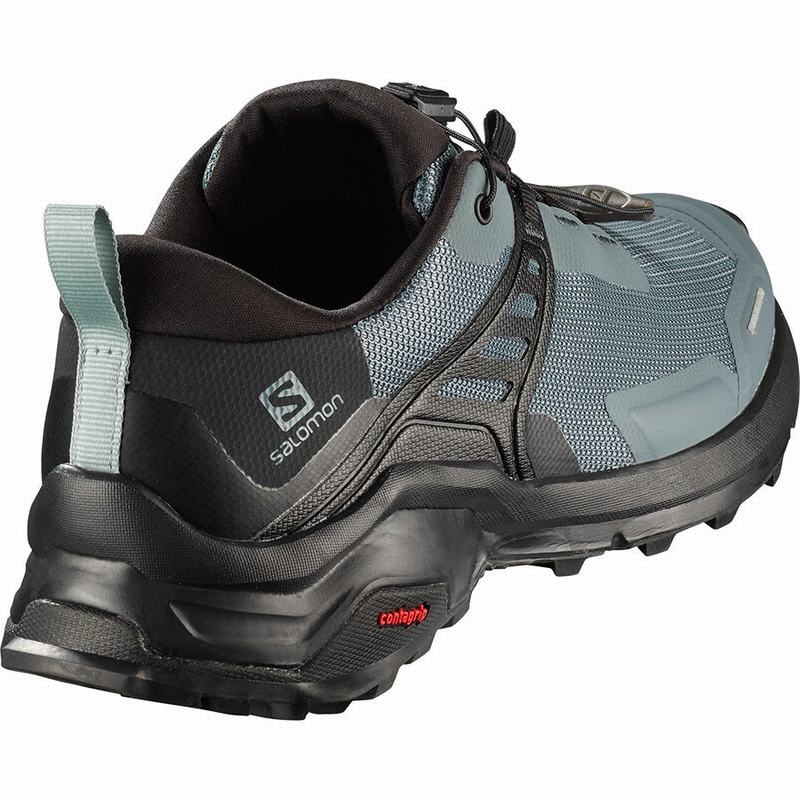 Women's Salomon X RAISE Hiking Shoes Dark Blue / Black | HSOTZR-861