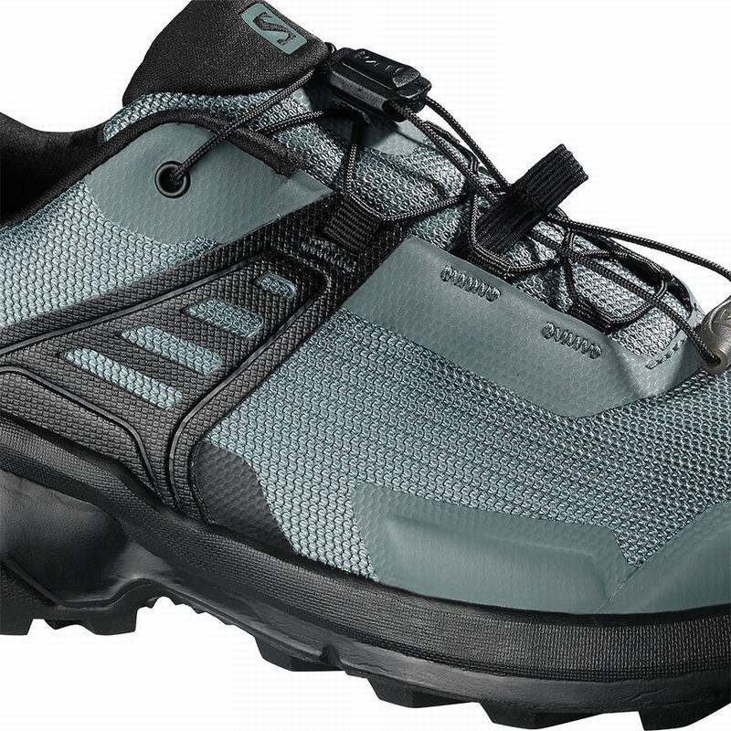 Women's Salomon X RAISE Hiking Shoes Dark Blue / Black | HSOTZR-861