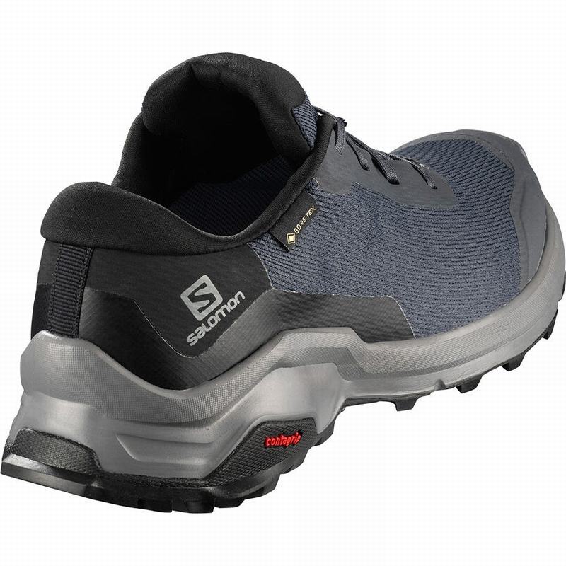 Women's Salomon X REVEAL GORE-TEX Hiking Shoes Dark Blue / Black | FZWVIR-685