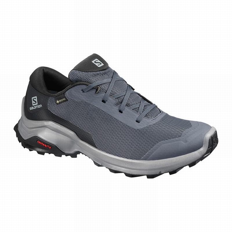 Women\'s Salomon X REVEAL GORE-TEX Hiking Shoes Dark Blue / Black | FZWVIR-685