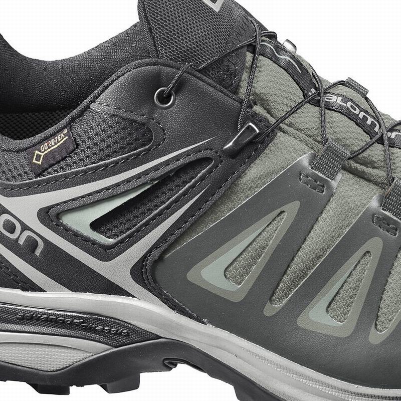 Women's Salomon X ULTRA 3 GORE-TEX Hiking Shoes Light Turquoise / Grey | BRFPGX-508