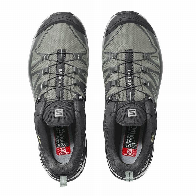 Women's Salomon X ULTRA 3 GORE-TEX Hiking Shoes Light Turquoise / Grey | BRFPGX-508