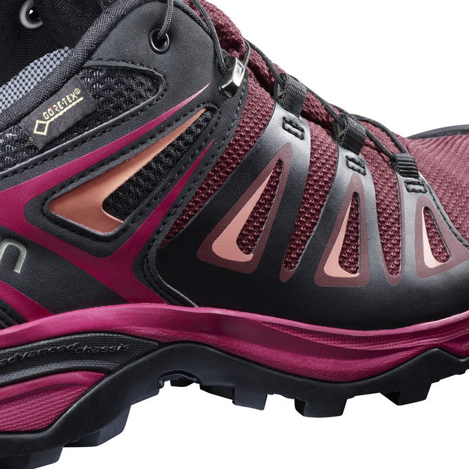 Women's Salomon X ULTRA 3 GTX W Hiking Shoes Navy / Black | CTJXIY-125