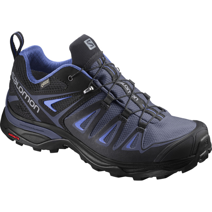 Women\'s Salomon X ULTRA 3 GTX W Hiking Shoes Navy / Black | CTJXIY-125