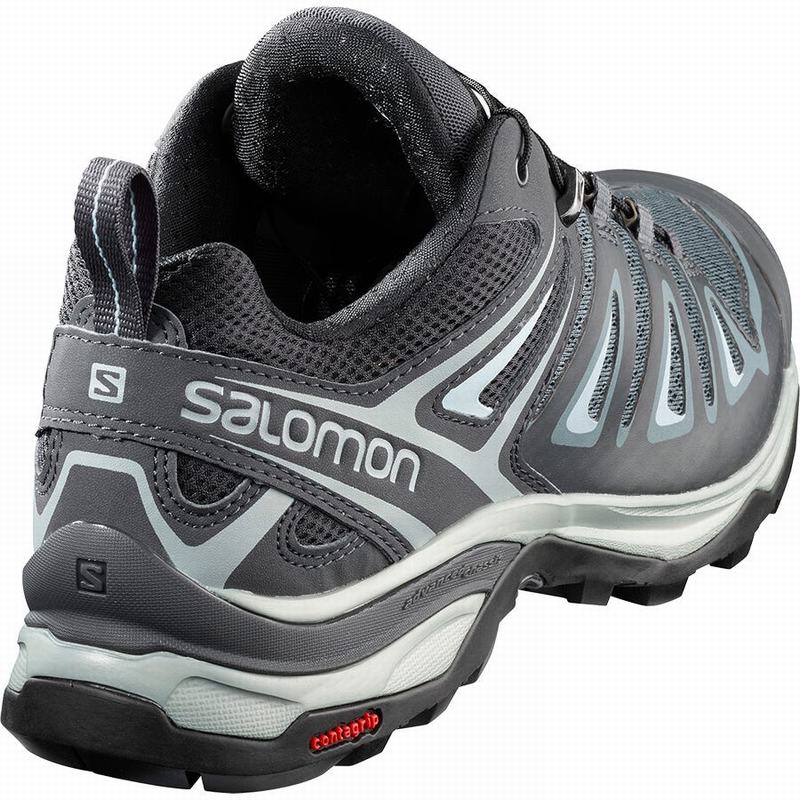 Women's Salomon X ULTRA 3 Hiking Shoes Dark Blue / Black | XKTVOI-359