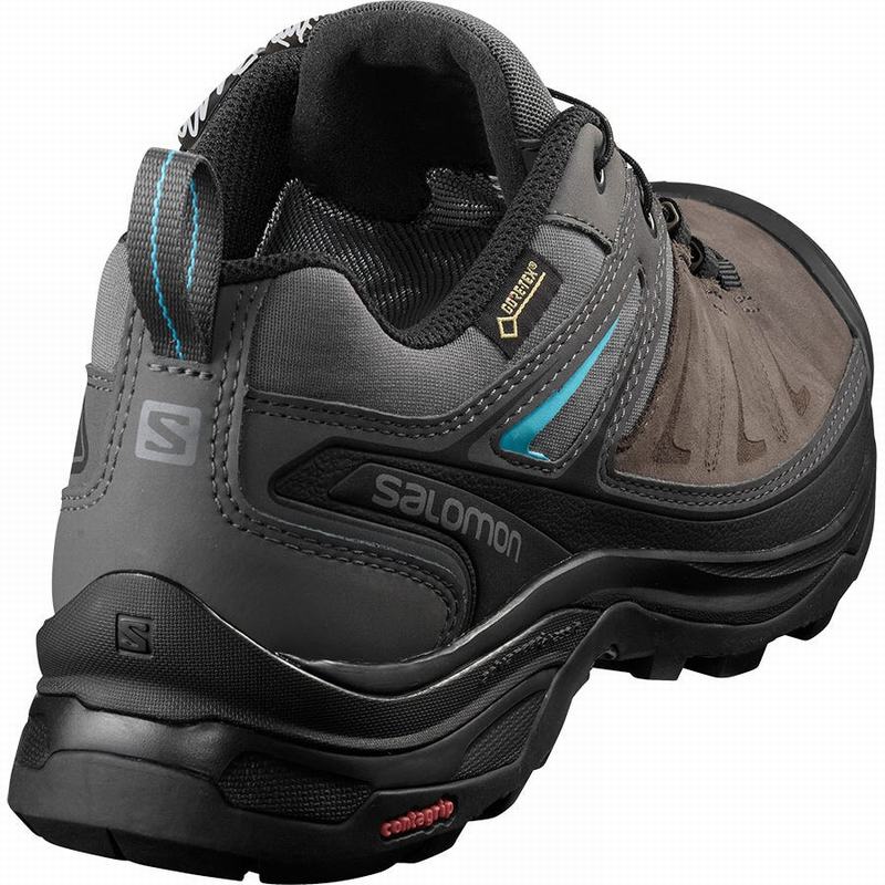 Women's Salomon X ULTRA 3 LTR GTX W Hiking Shoes Grey | RAIOFS-732