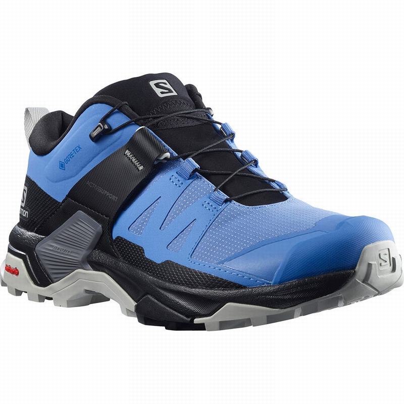 Women's Salomon X ULTRA 4 GORE-TEX Hiking Shoes Blue / Black | PLRXCW-281