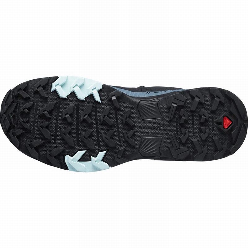 Women's Salomon X ULTRA 4 GORE-TEX Hiking Shoes Black / Blue | ZAXKUW-123