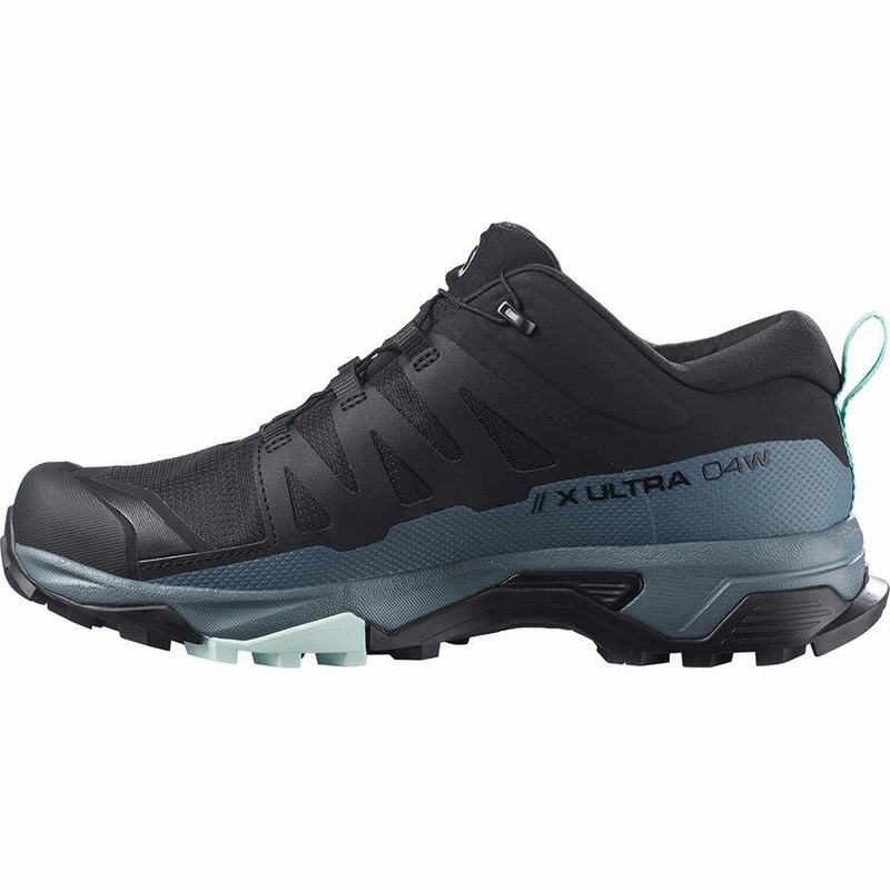 Women's Salomon X ULTRA 4 GORE-TEX Hiking Shoes Black / Blue | ZAXKUW-123
