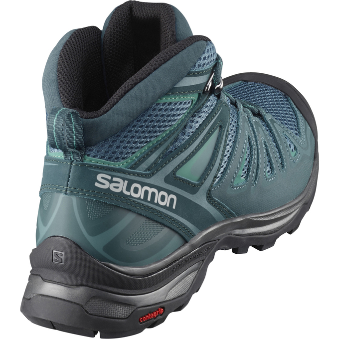 Women's Salomon X ULTRA MID 3 AERO W Hiking Shoes Navy / Black | DUZVHF-140