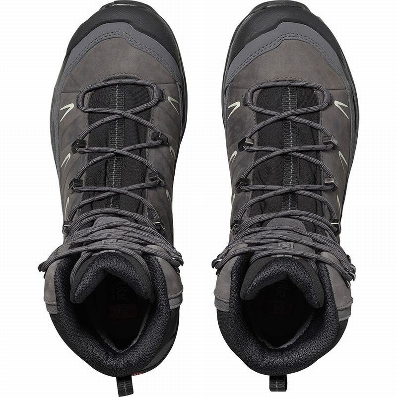 Women's Salomon X ULTRA TREK GORE-TEX Hiking Boots Black / Grey | OLATPI-187